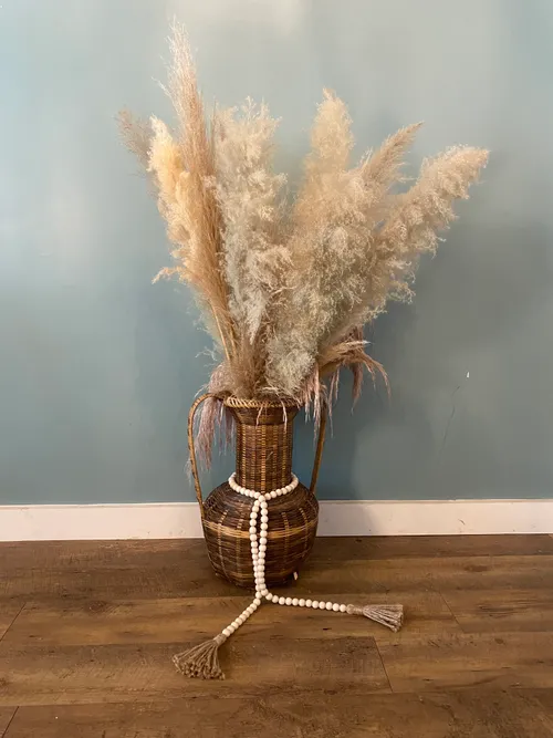 Medium Wicker Vase with Handles