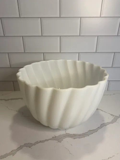 Milk Glass Punch Bowl