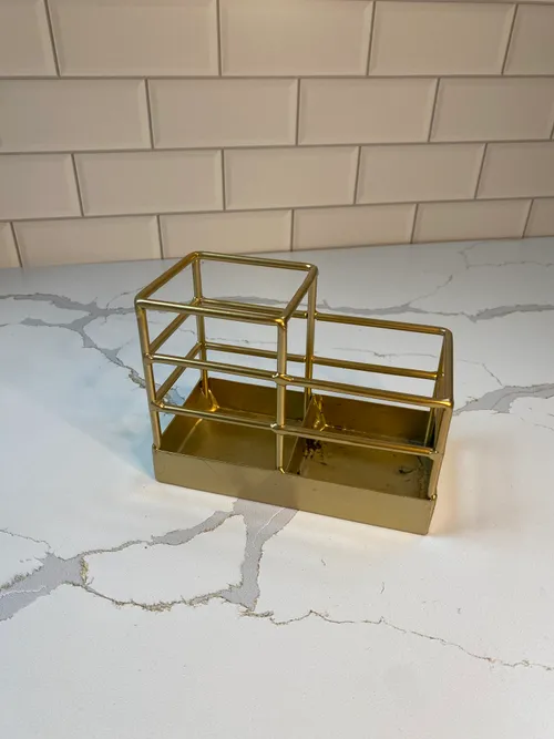 Gold Metal 2 Compartment Container