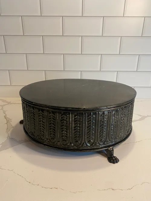 Medium Dark Metal Cake Stand