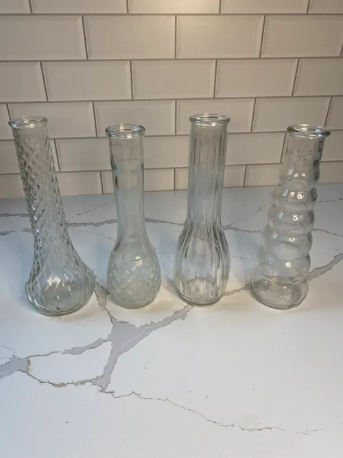 Assorted Medium Glass Bud Vases