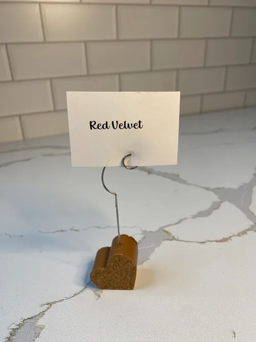 Wood Heart Place Card Holder