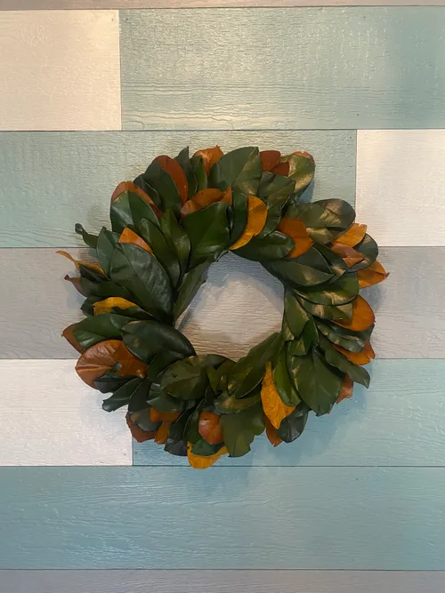 Faux Magnolia Wreath