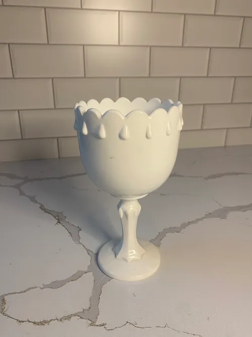 Small White Teardrop Cup