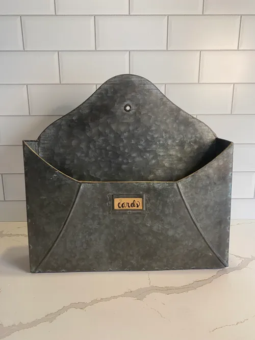 Galvanized Envelope Card Box