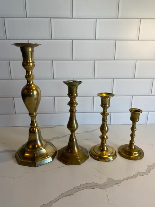 Assorted Brass Candlesticks