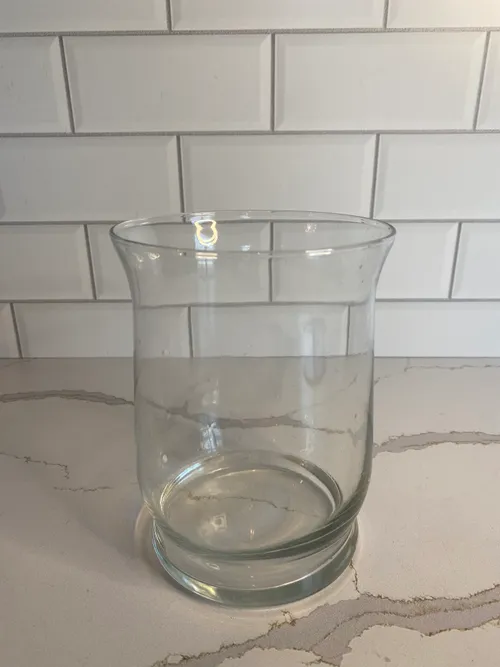 Large Fluted Glass Cylinder