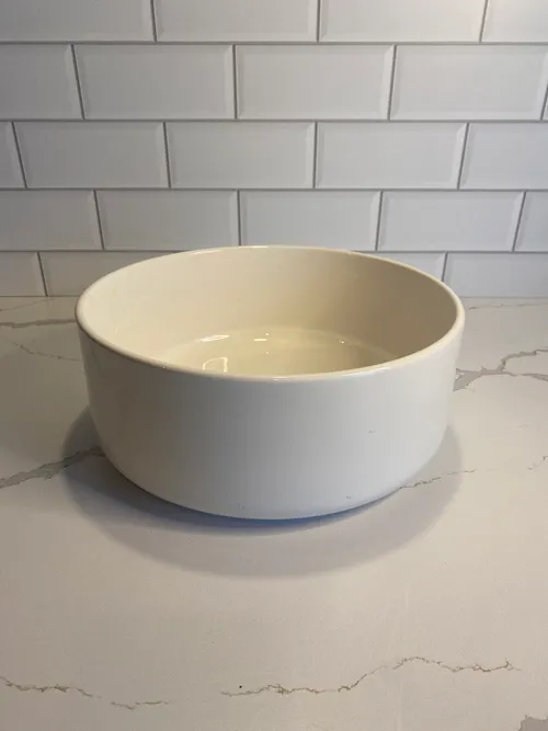 Large Round White Bowl