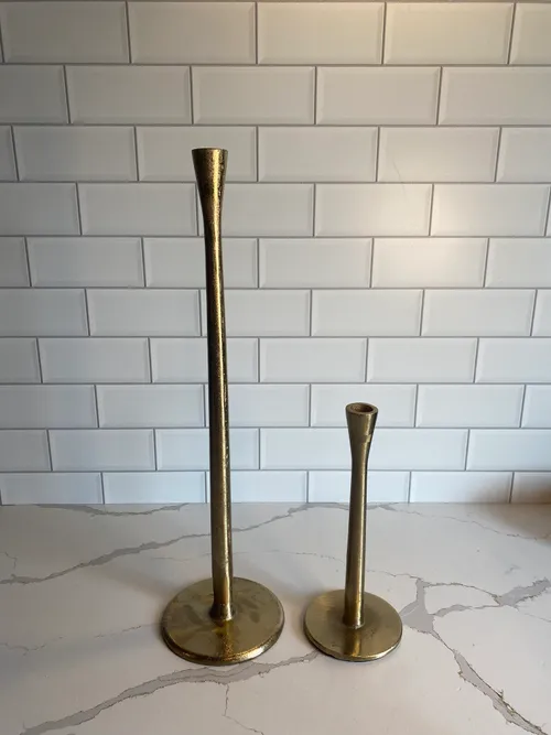 Gold Modern Metal Candlestick