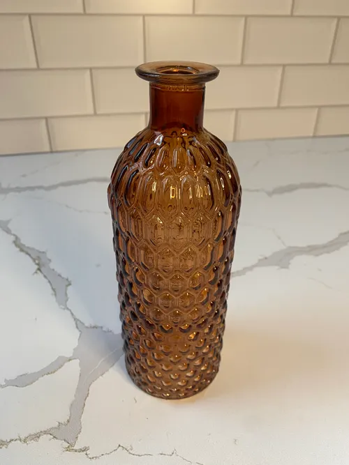 Medium Amber Bottle with Dimples