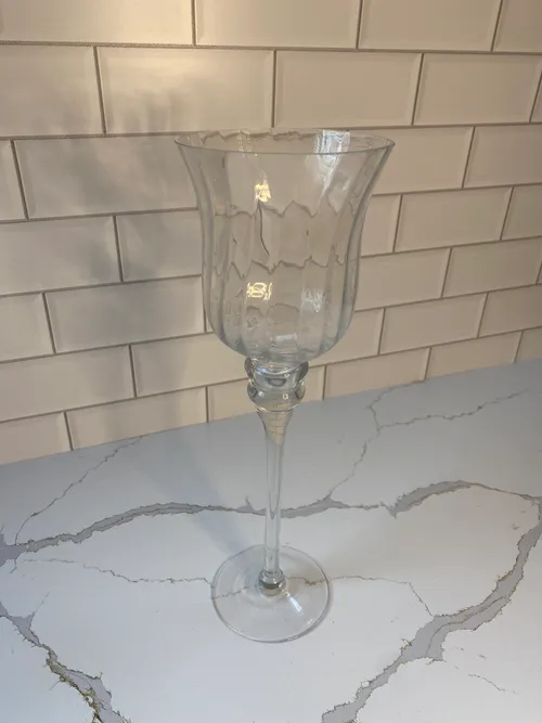 Glass Pedestal Candleholder