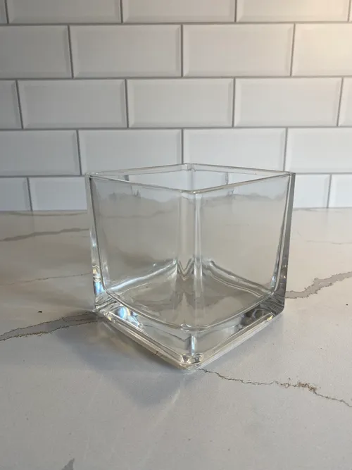 Glass Square Vase