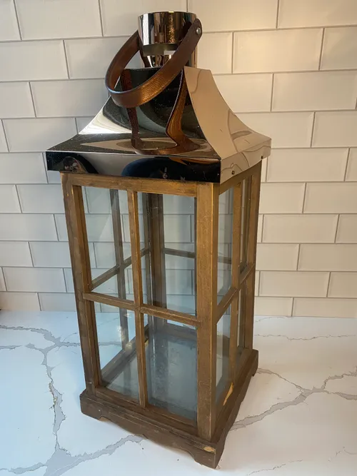 Large Copper Topped Lantern
