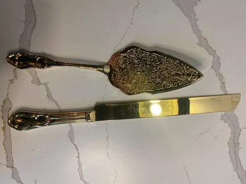 Traditional Gold Cake Knife & Server
