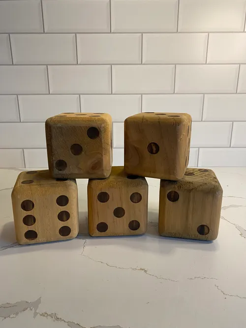 Set of Oversized Wood Dice