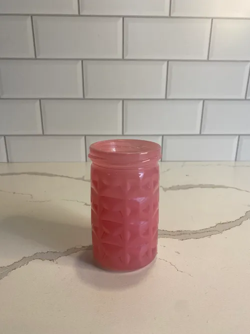 Pink Jar with Diamond Pattern