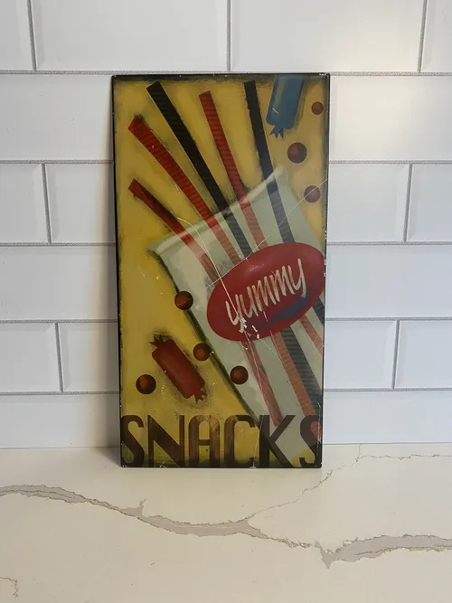 Yummy Snacks Tin Sign