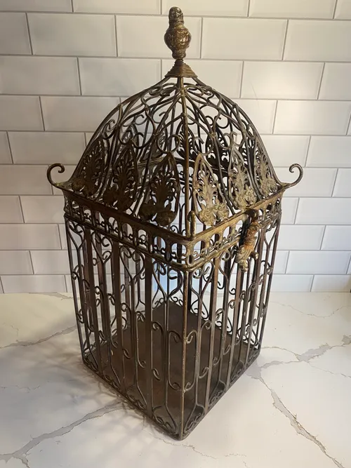 Large Metal Birdcage/Card Holder