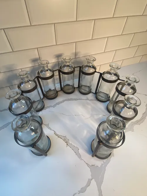 10 Bottle Vase Centerpiece