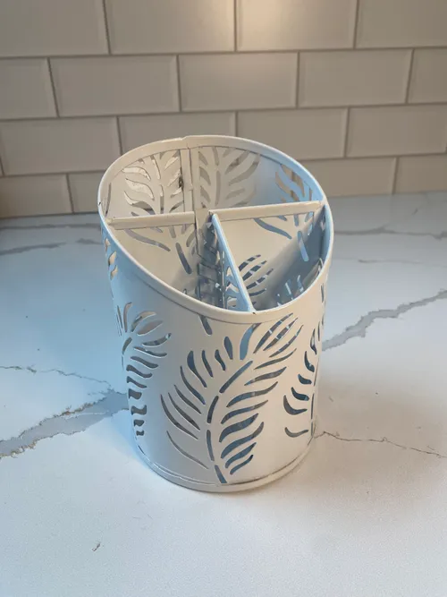 White Metal 3 Compartment Container