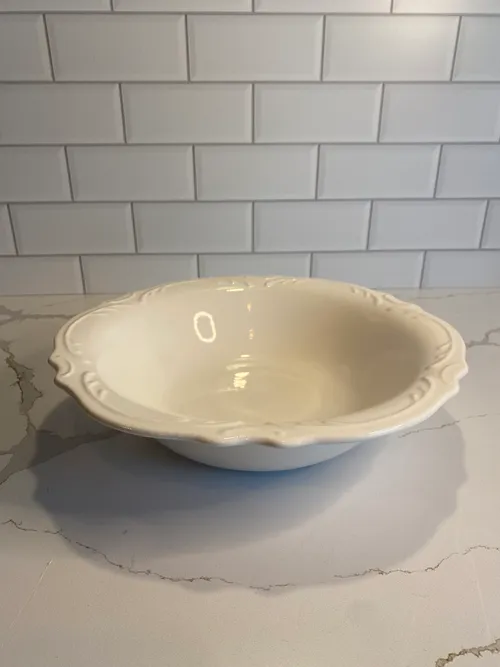 Small Scrolled White Bowl