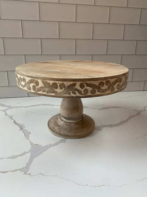 White Washed Wood Stand