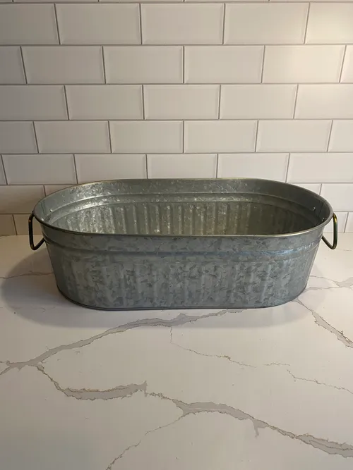 Small Oval Galvanized Drink Tub