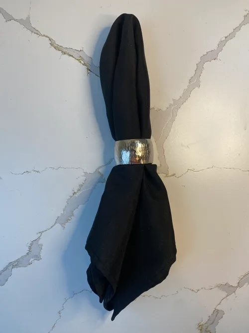 Silver Textured Napkin Ring
