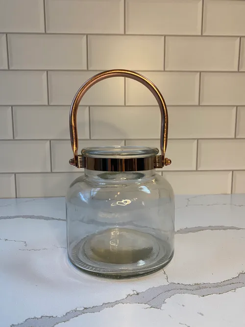 Small Copper Topped Candle Holder