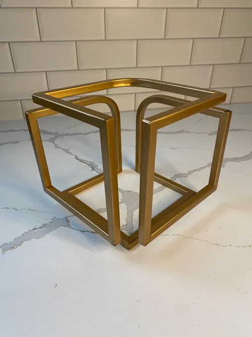 Medium Gold Square Metal Decor