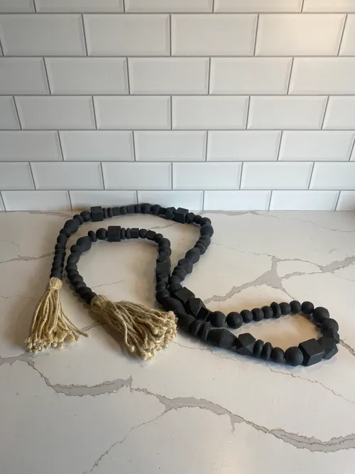 Chunky Black Bead Garland