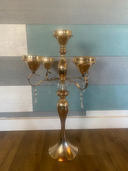 Rosey Gold Fancy Candelabra