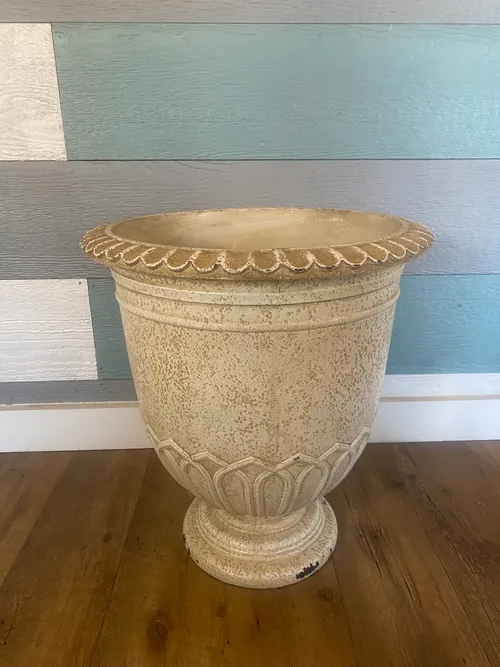Cream Resin Urn