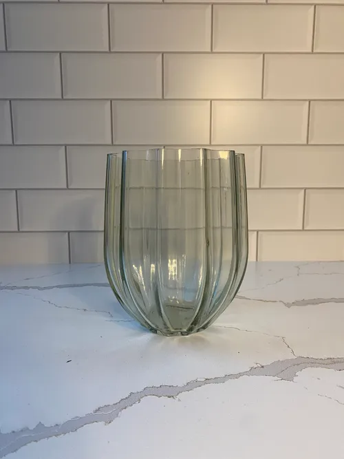 Hint of Green Tulip Candleholder or Vase