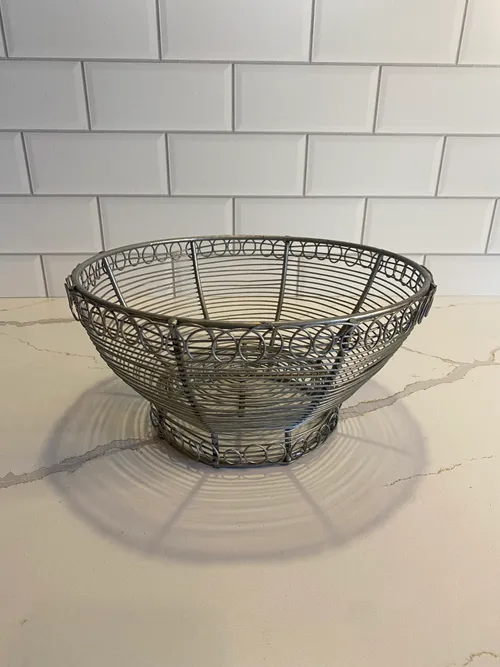 Medium Silver Wired Basket