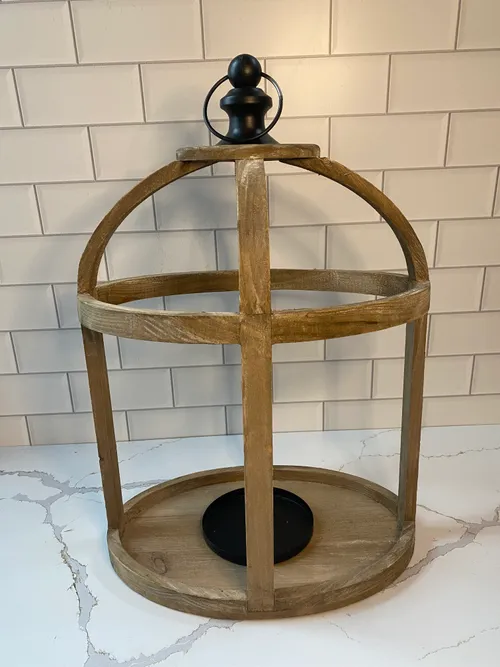 Wood Oval Lantern