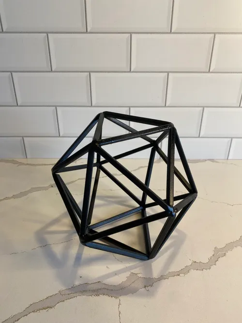 Black Metal Geo Sphere