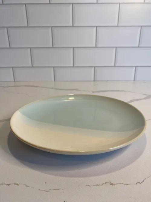 Blue and Cream Cake Plate
