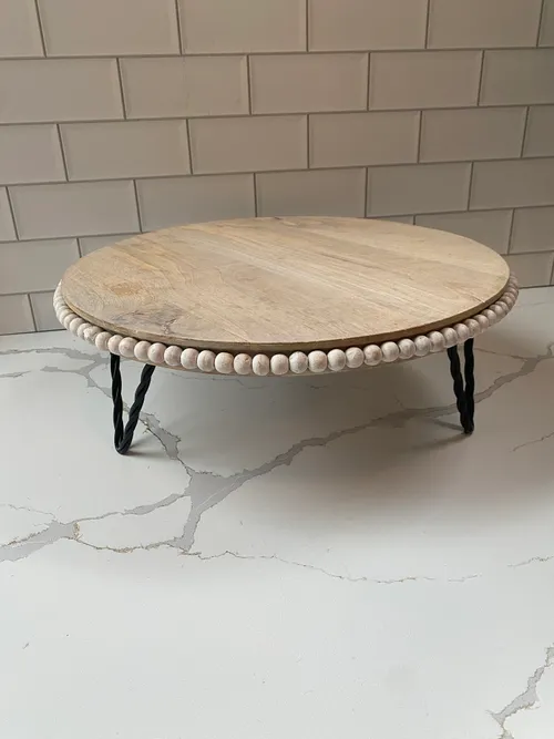 Large Wood Beaded Stand