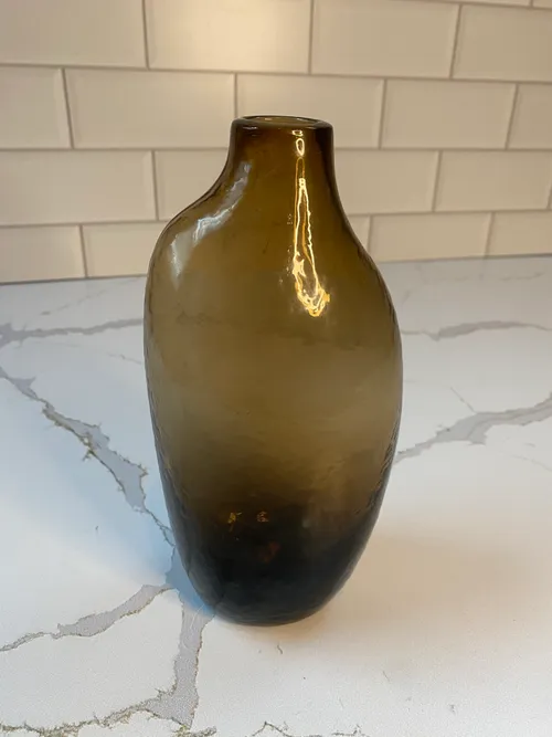 Medium Modern Amber Bottle Vase
