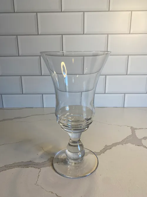Clear Fluted Water Glass