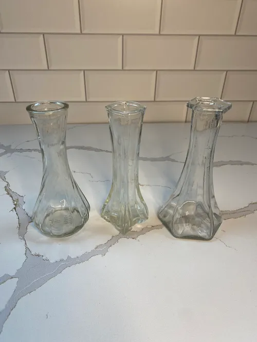 Assorted Small Glass Bud Vases