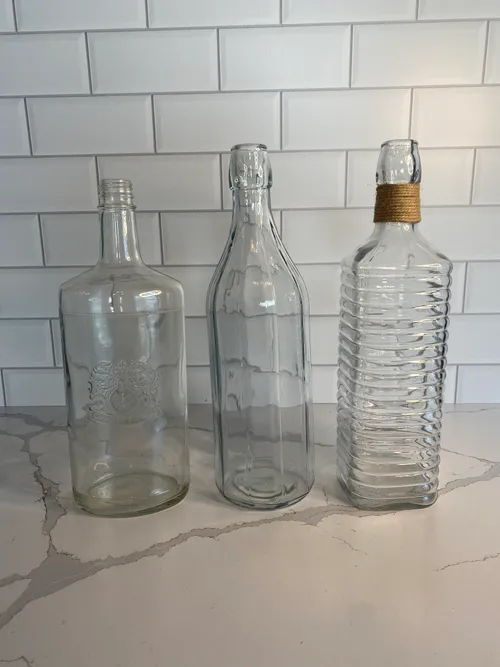 Assorted Large Glass Bottles
