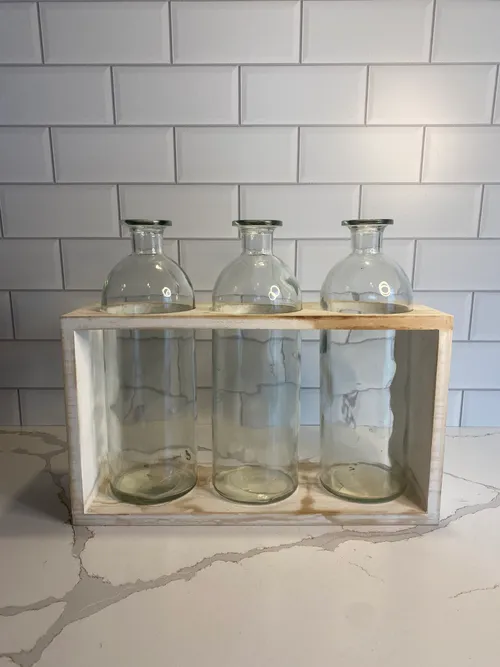 3 Large Bottles in White Box Container