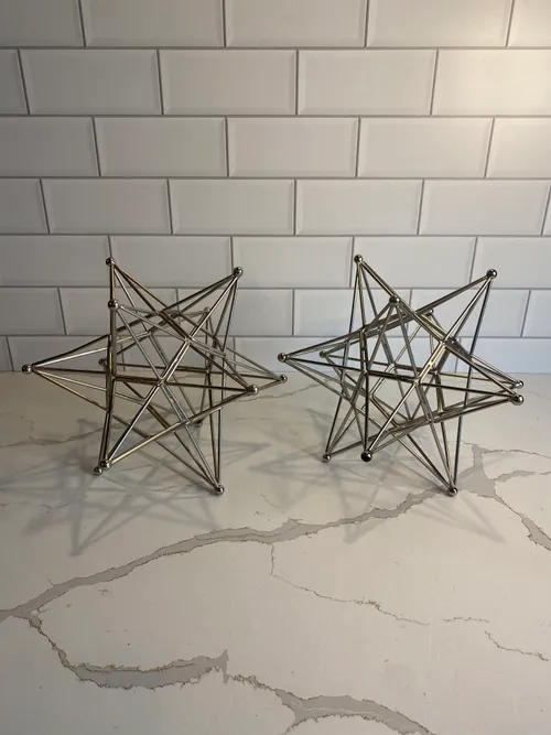 Silver Metal Star Tabletop Decor