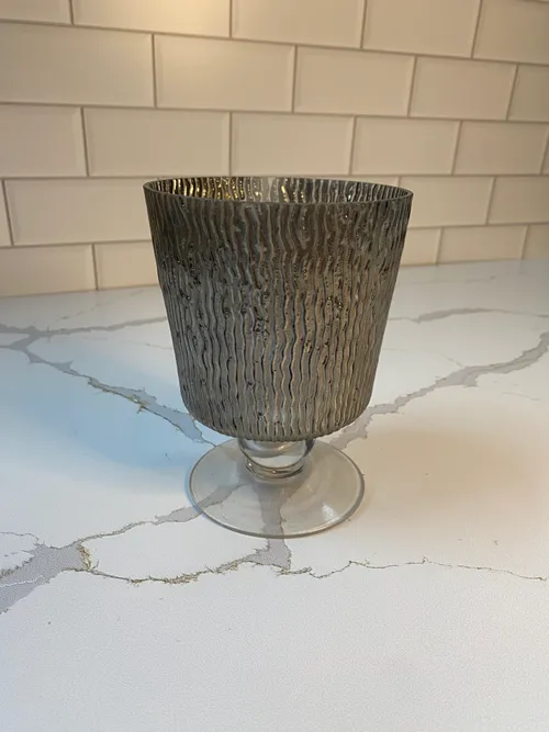 Small Smokey Pedestal Candleholder