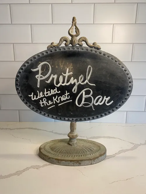 Oval Metal Chalkboard
