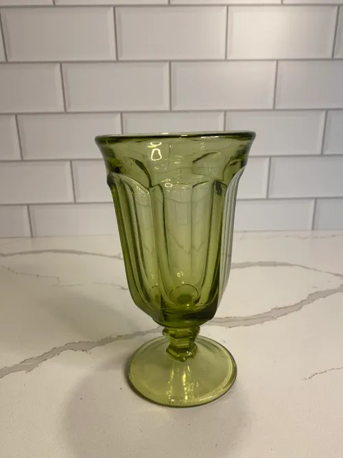 Vintage Green Goblet