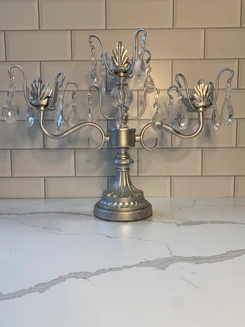 3 Arm Silver Candelabra