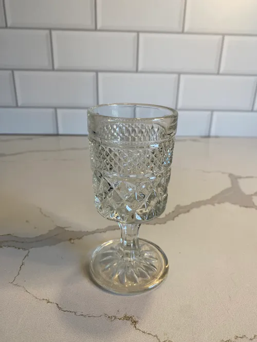 Mini Cut Glass Stemmed Glass